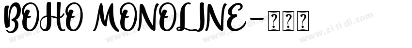 BOHO MONOLINE字体转换